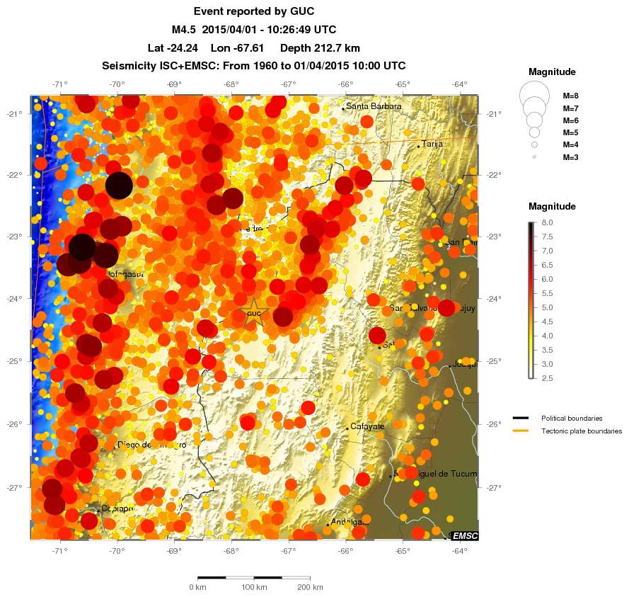 regional magnitude historical seismicity