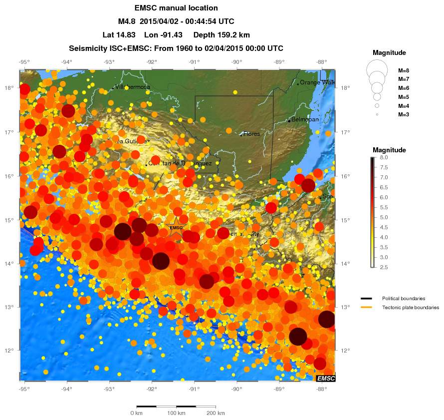 regional magnitude historical seismicity