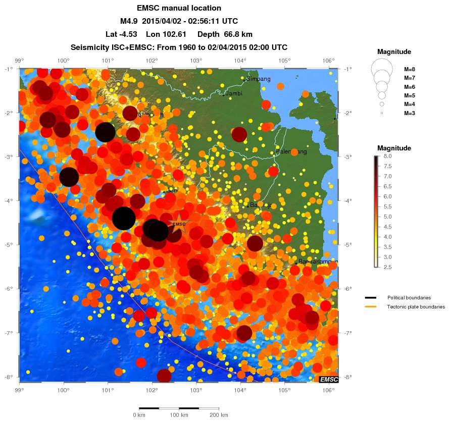 regional magnitude historical seismicity