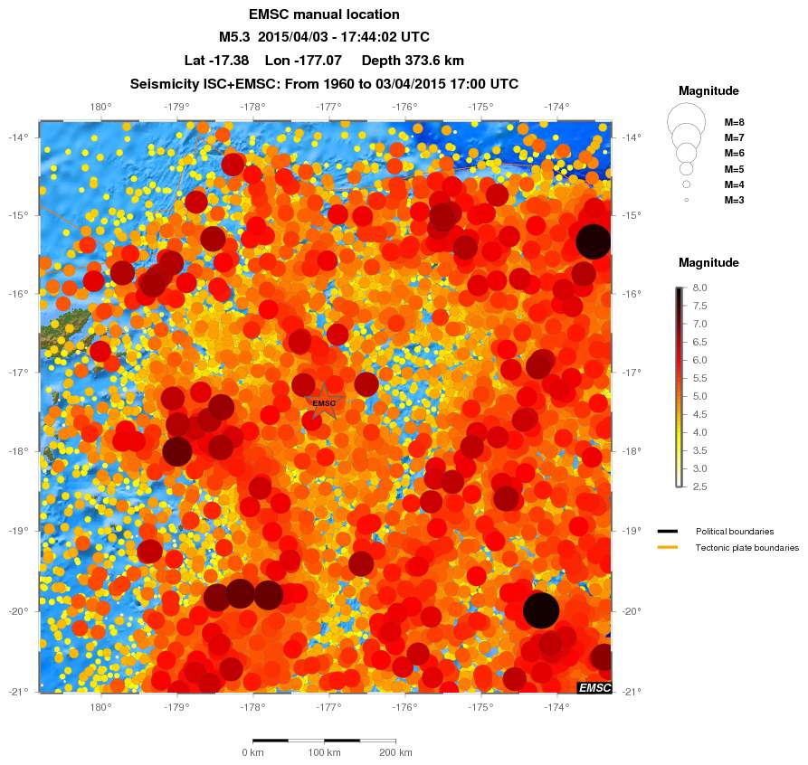 regional magnitude historical seismicity
