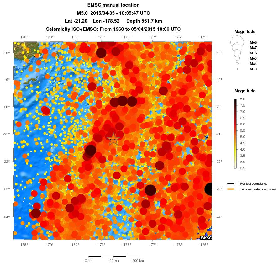 regional magnitude historical seismicity