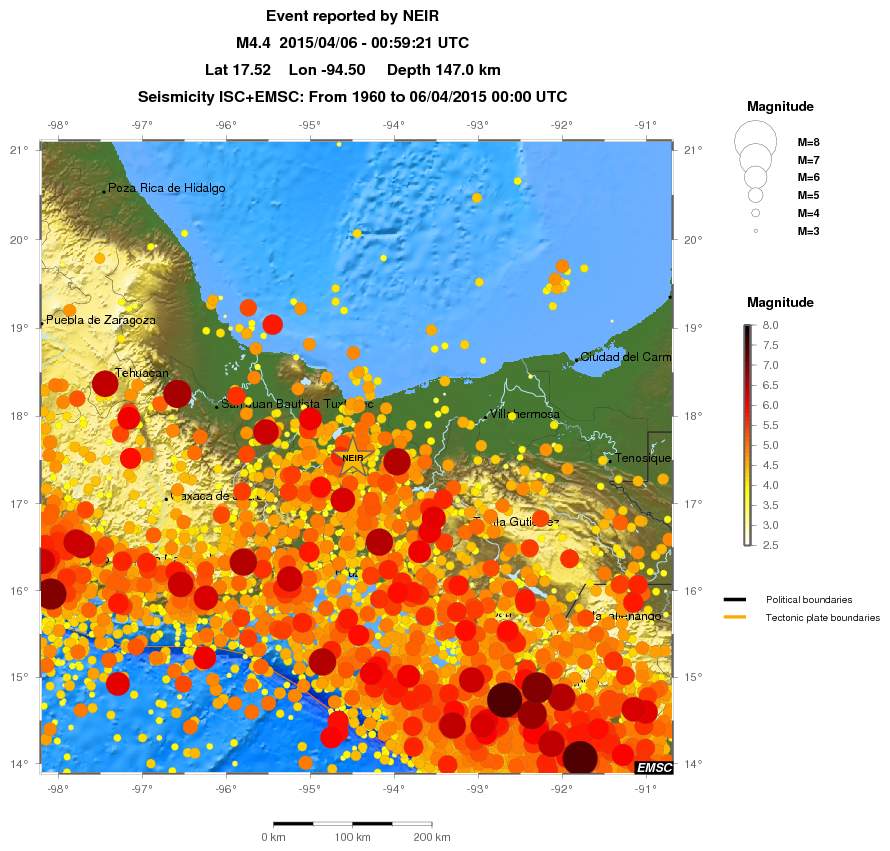 regional magnitude historical seismicity