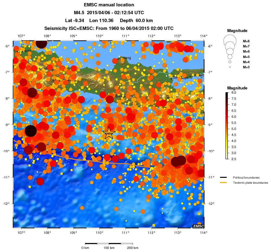 regional magnitude historical seismicity