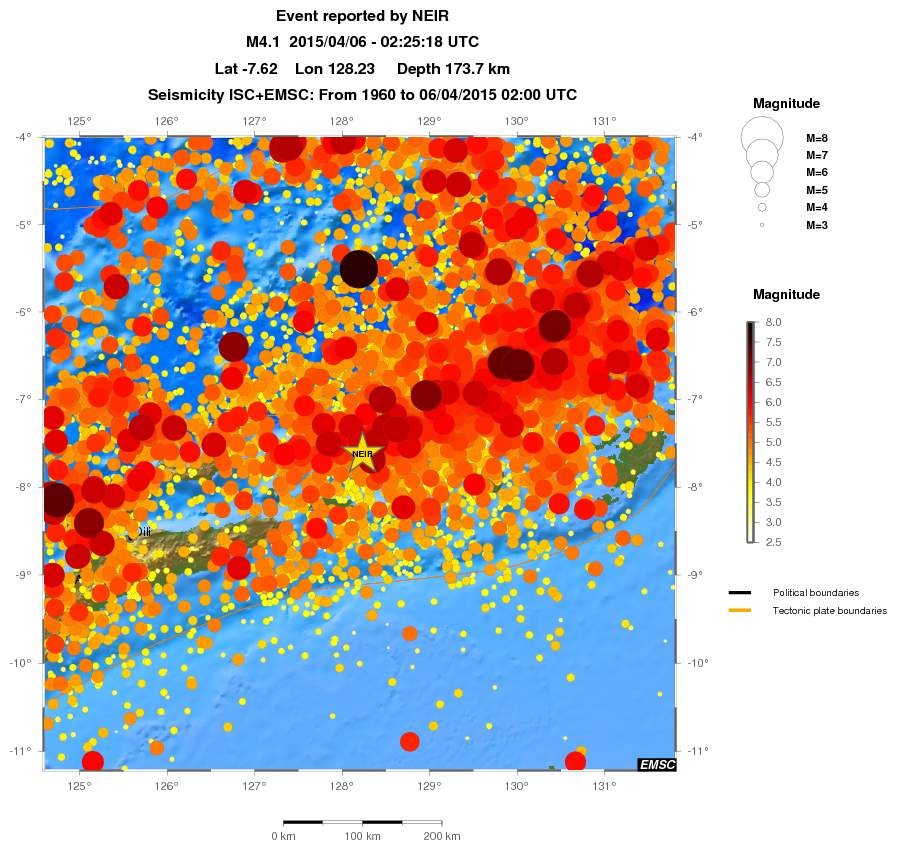 regional magnitude historical seismicity