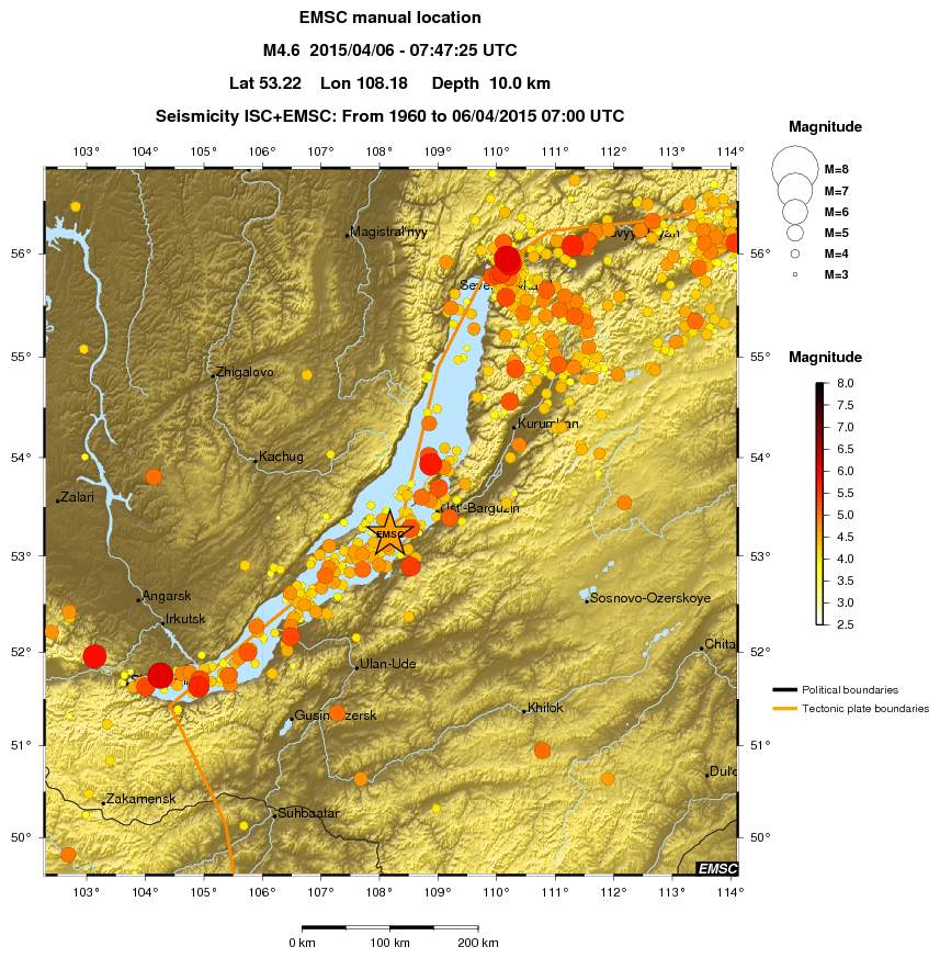 regional magnitude historical seismicity