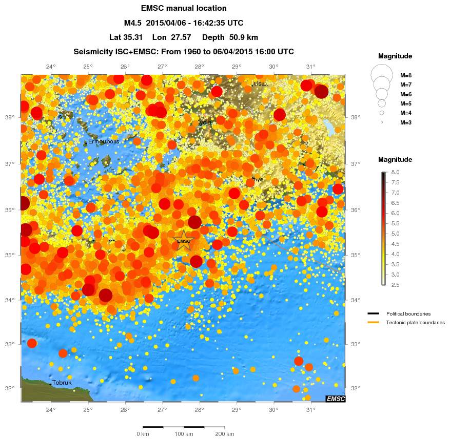 regional magnitude historical seismicity