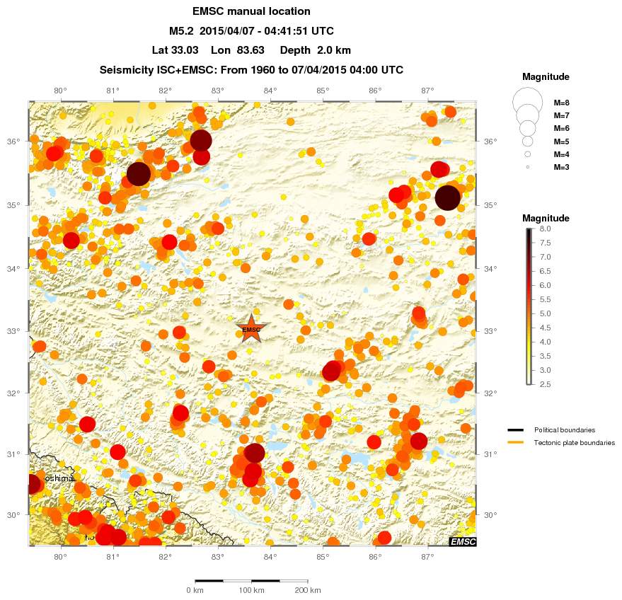 regional magnitude historical seismicity