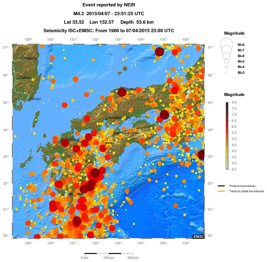 regional magnitude historical seismicity