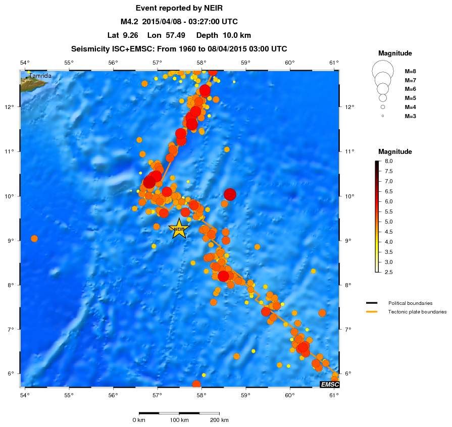 regional magnitude historical seismicity