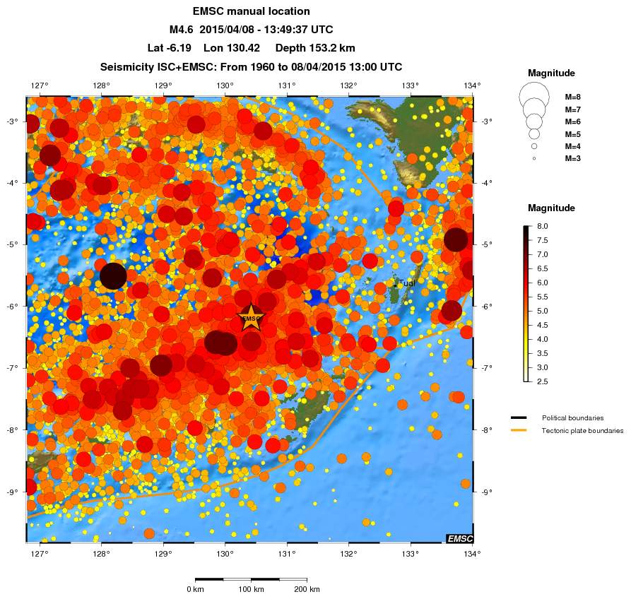 regional magnitude historical seismicity
