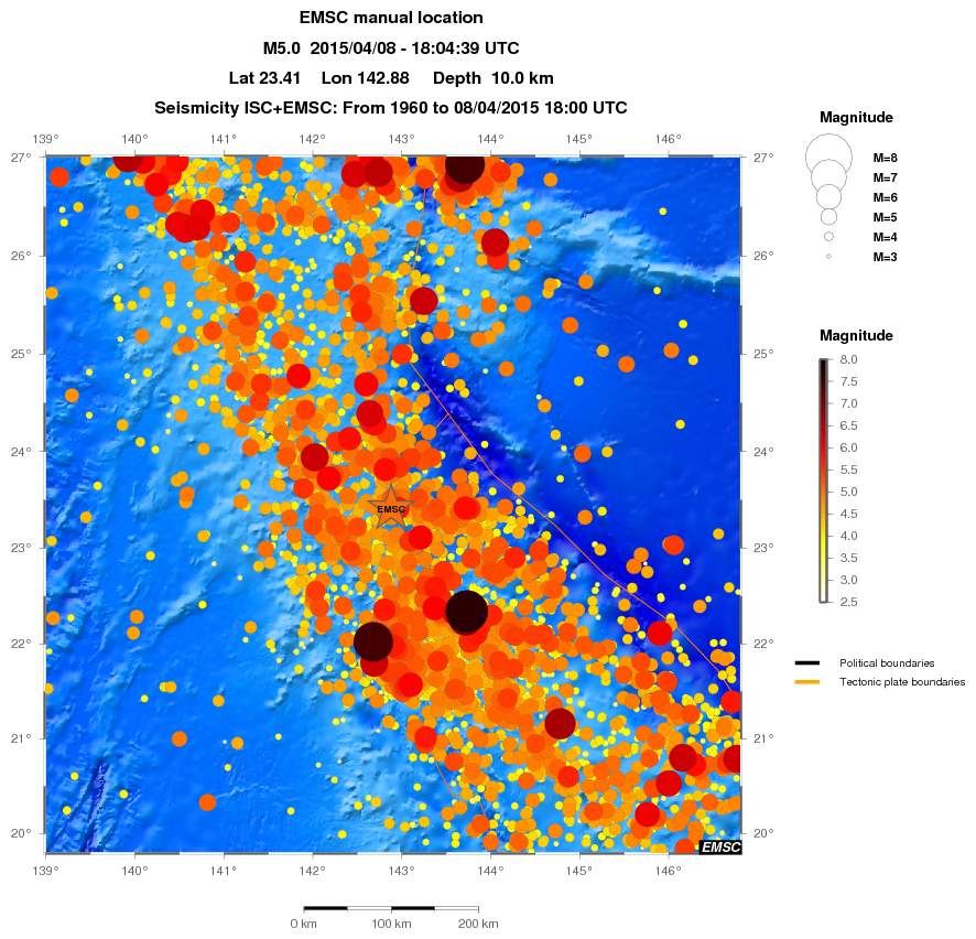 regional magnitude historical seismicity