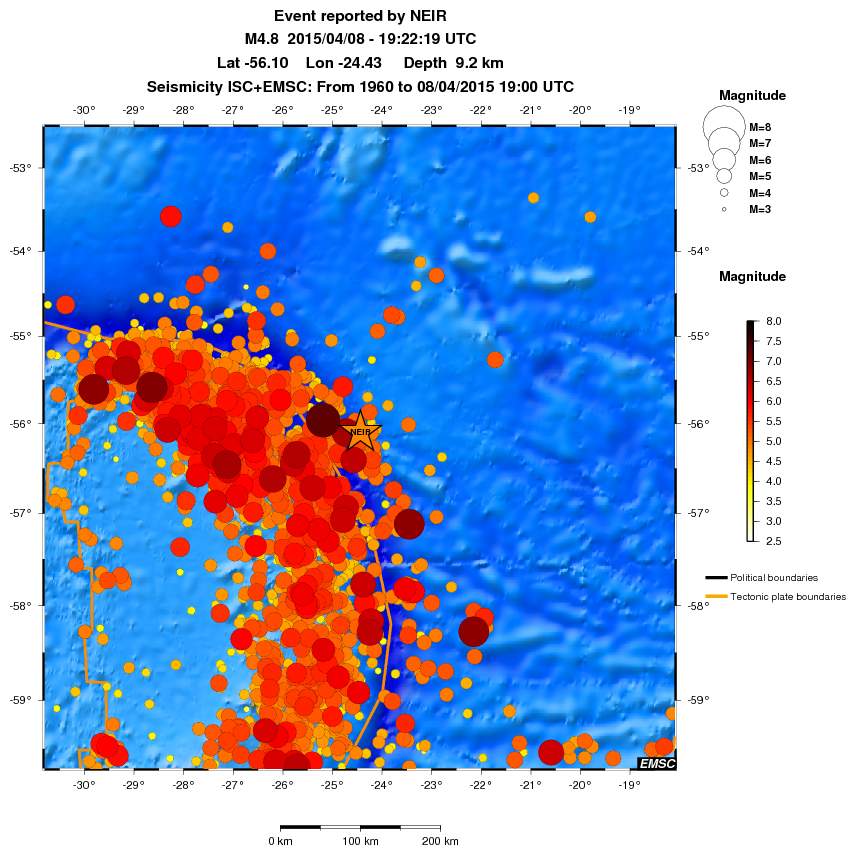 regional magnitude historical seismicity