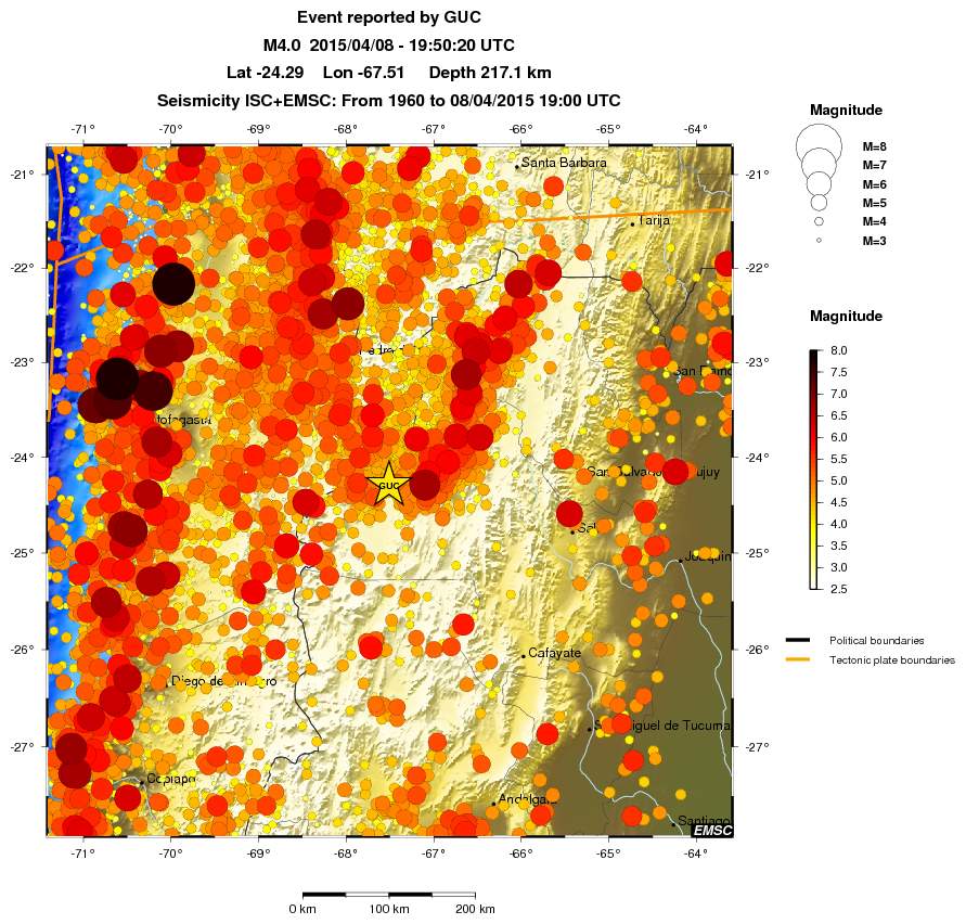 regional magnitude historical seismicity