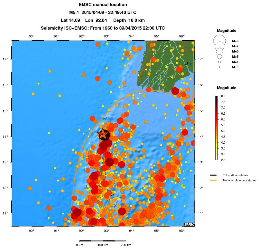 regional magnitude historical seismicity