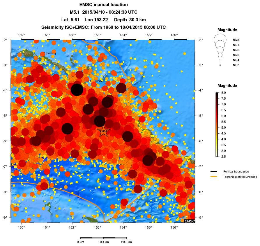 regional magnitude historical seismicity