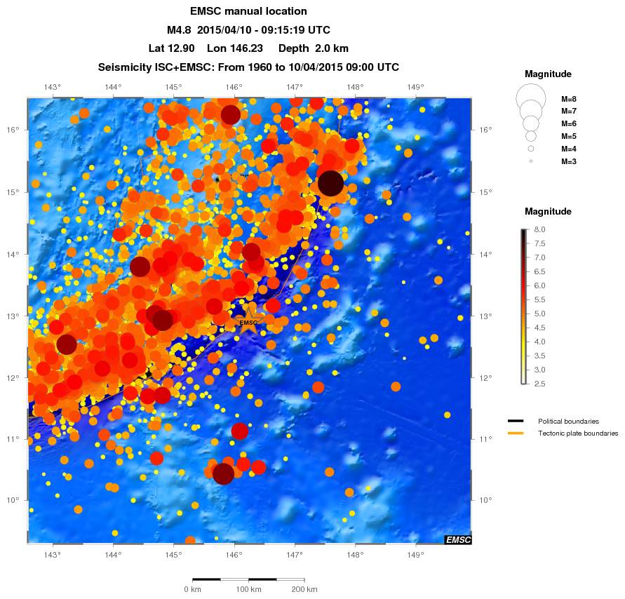 regional magnitude historical seismicity