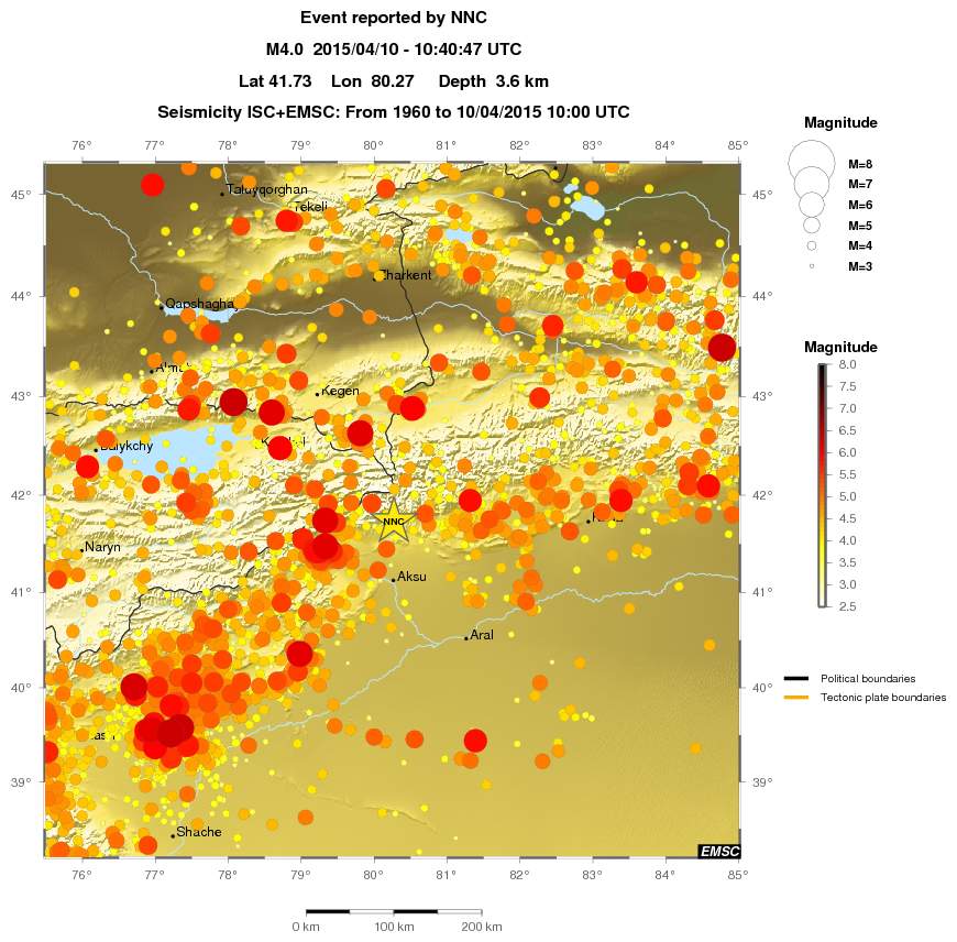 regional magnitude historical seismicity