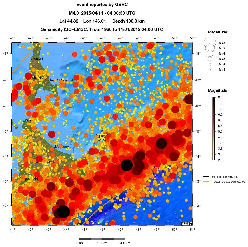 regional magnitude historical seismicity