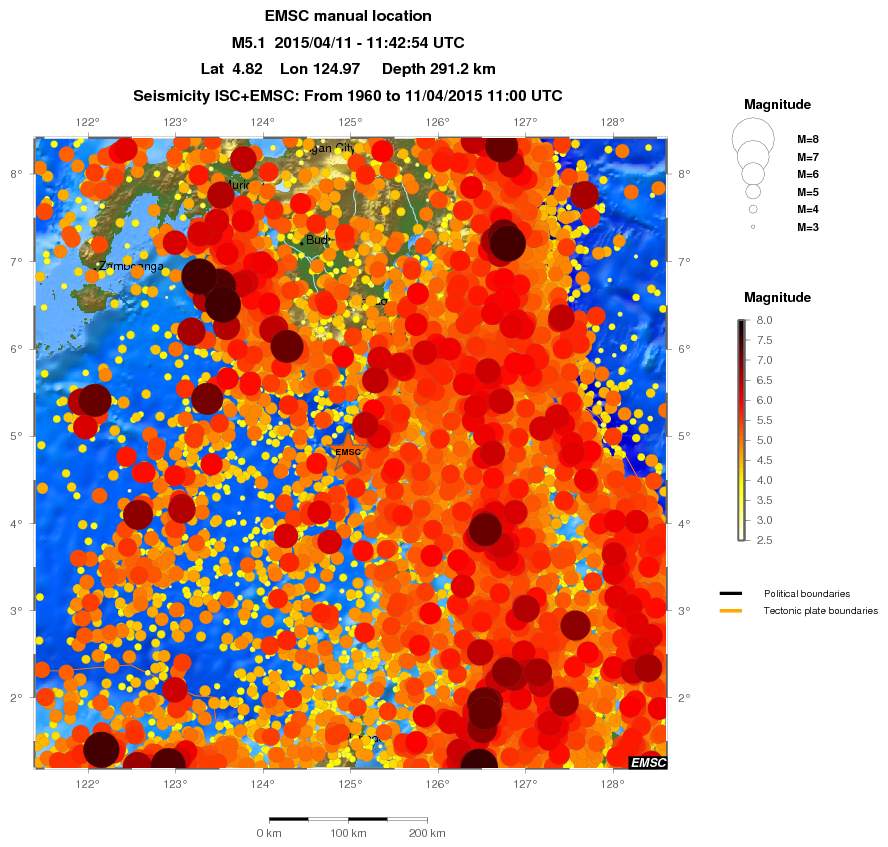 regional magnitude historical seismicity