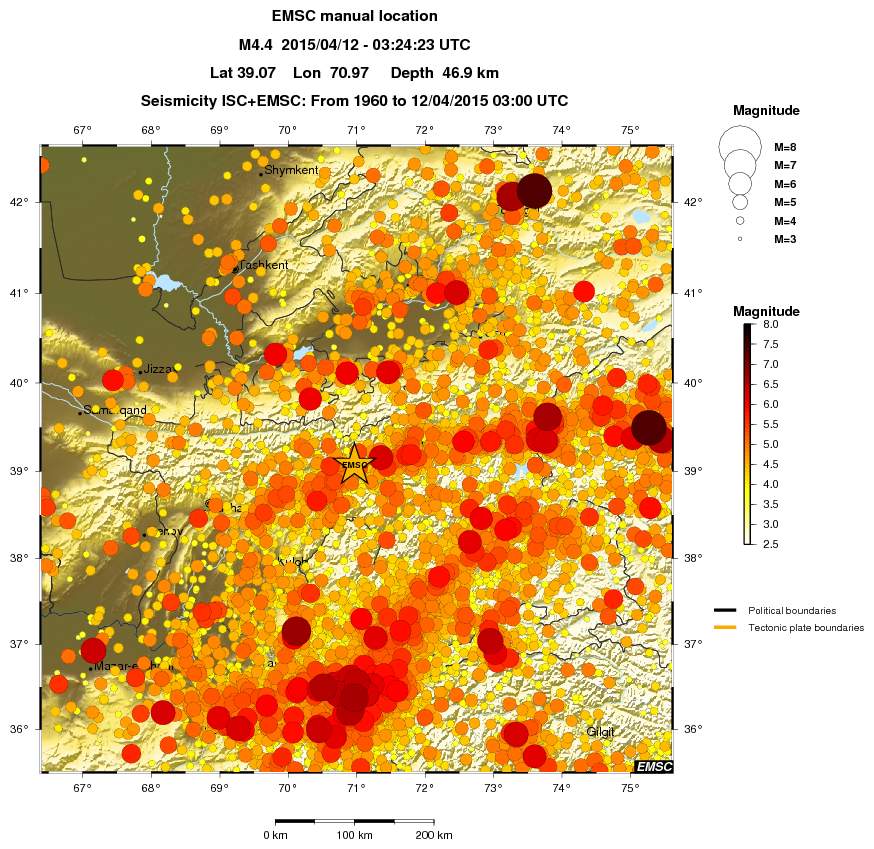 regional magnitude historical seismicity