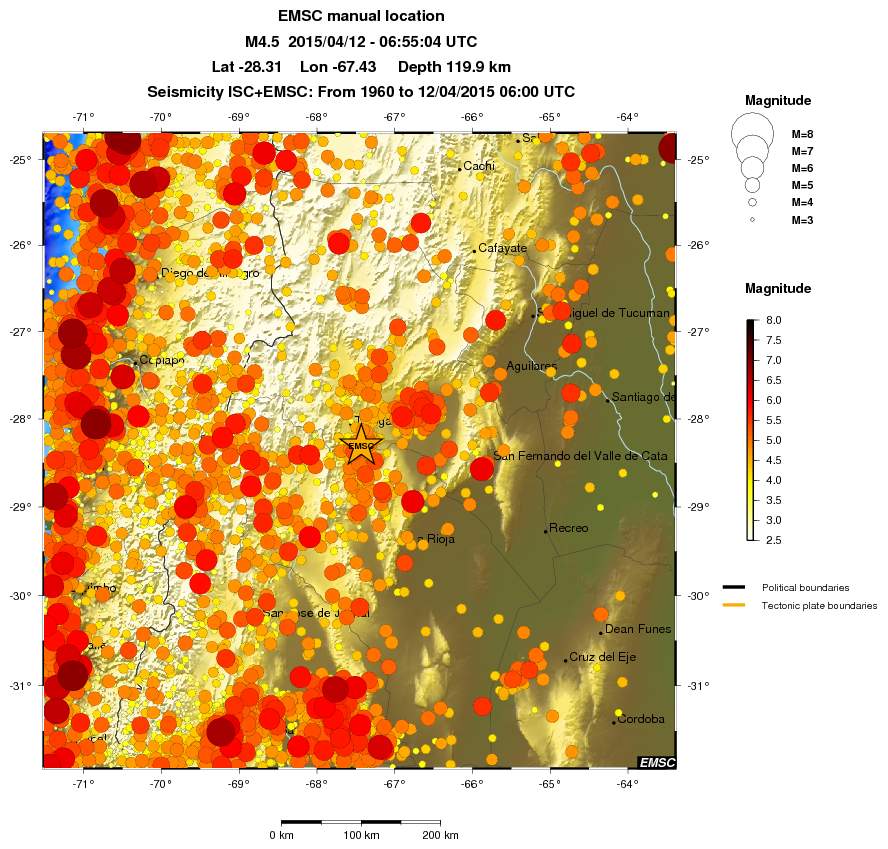regional magnitude historical seismicity