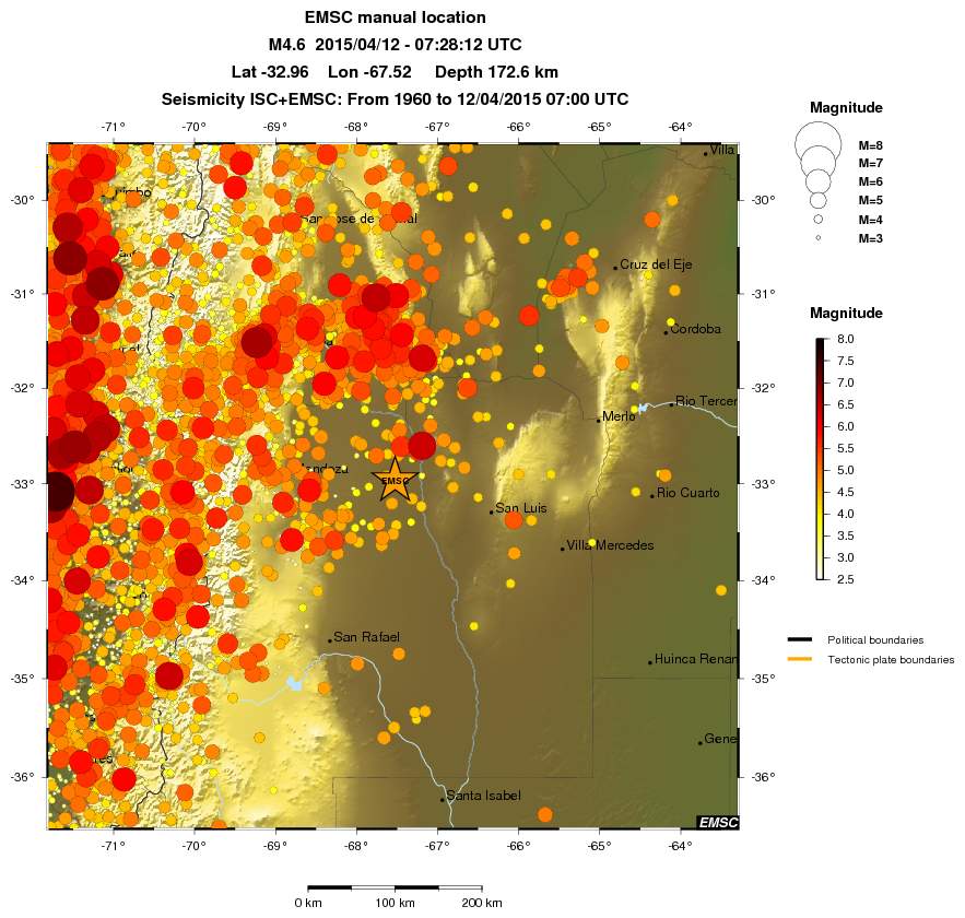 regional magnitude historical seismicity