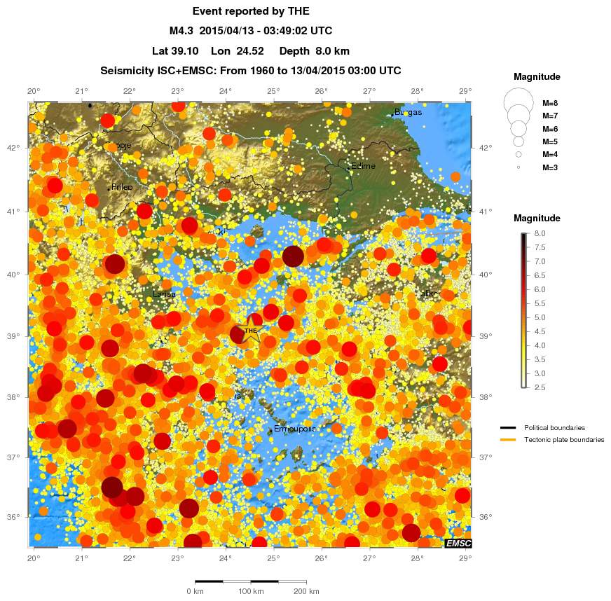 regional magnitude historical seismicity