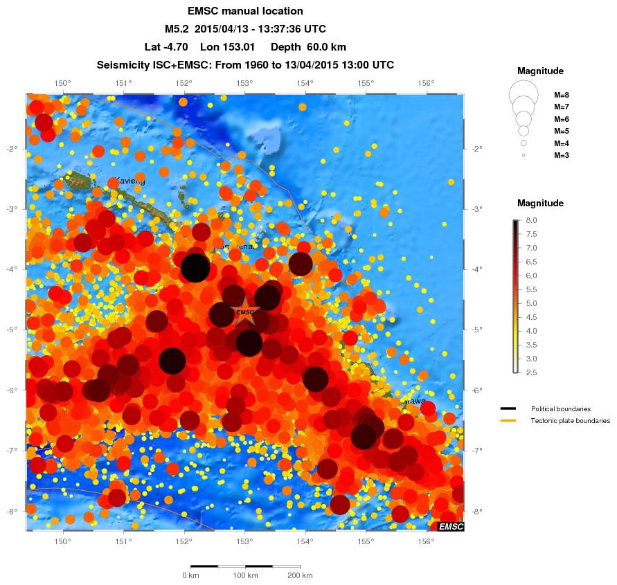 regional magnitude historical seismicity