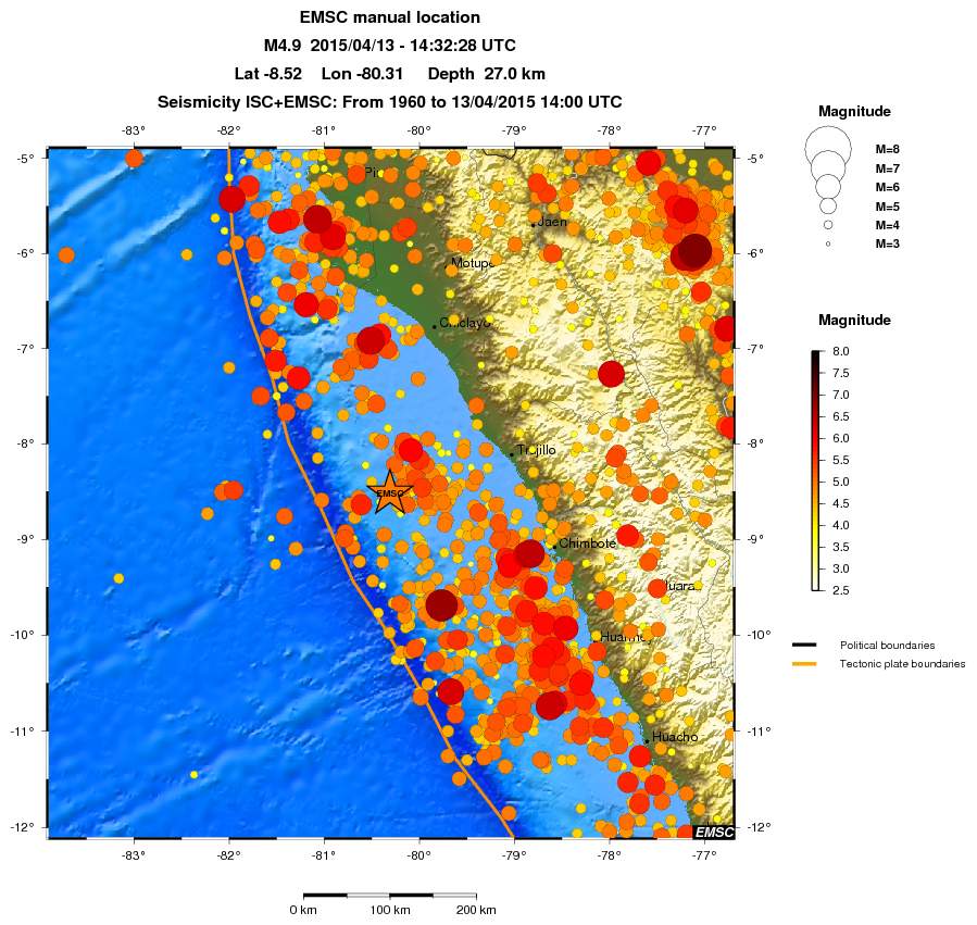 regional magnitude historical seismicity