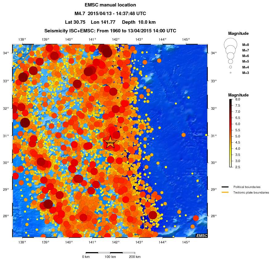 regional magnitude historical seismicity