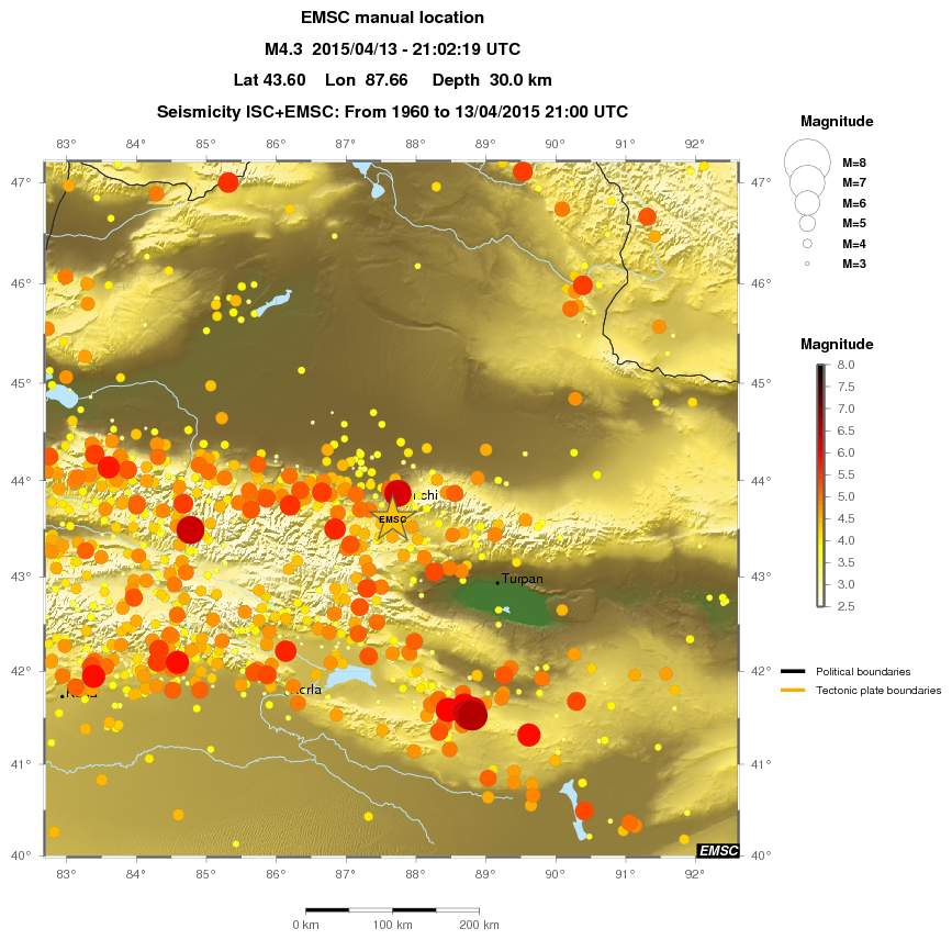 regional magnitude historical seismicity