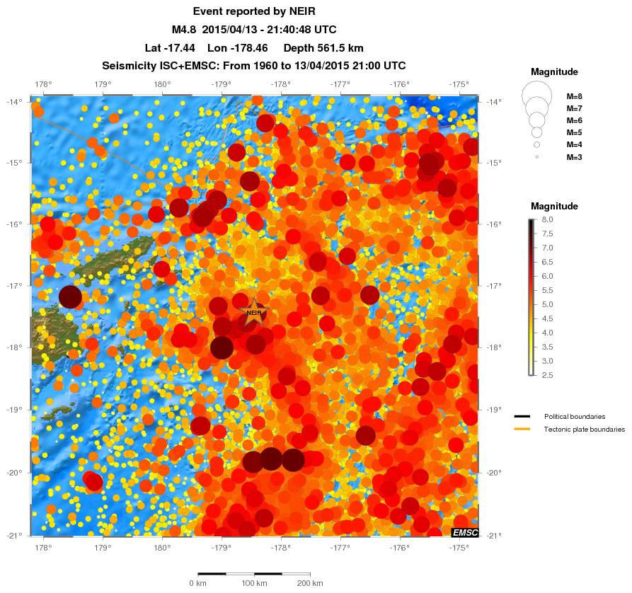 regional magnitude historical seismicity