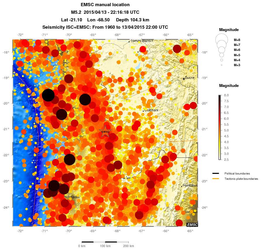 regional magnitude historical seismicity