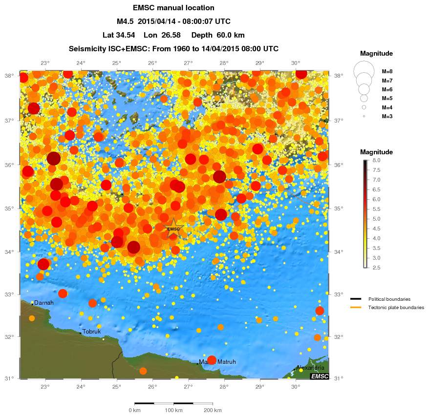 regional magnitude historical seismicity