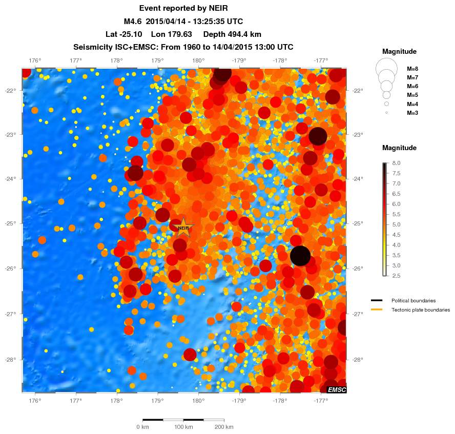 regional magnitude historical seismicity