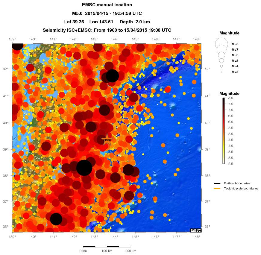 regional magnitude historical seismicity
