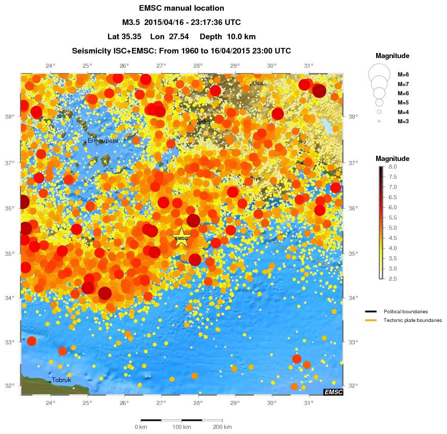 regional magnitude historical seismicity