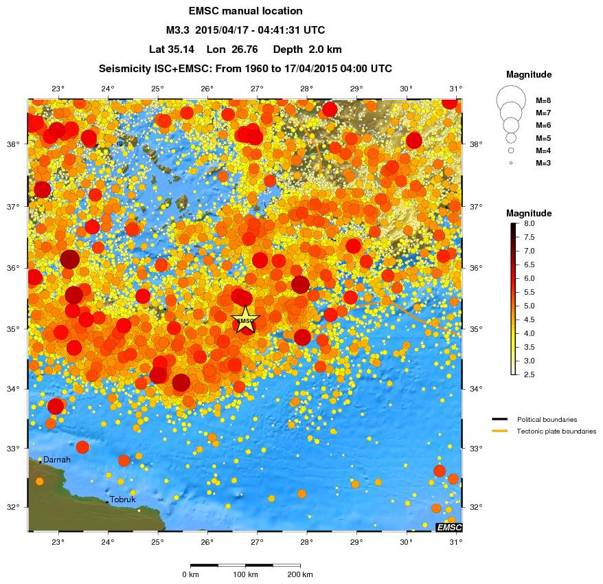 regional magnitude historical seismicity