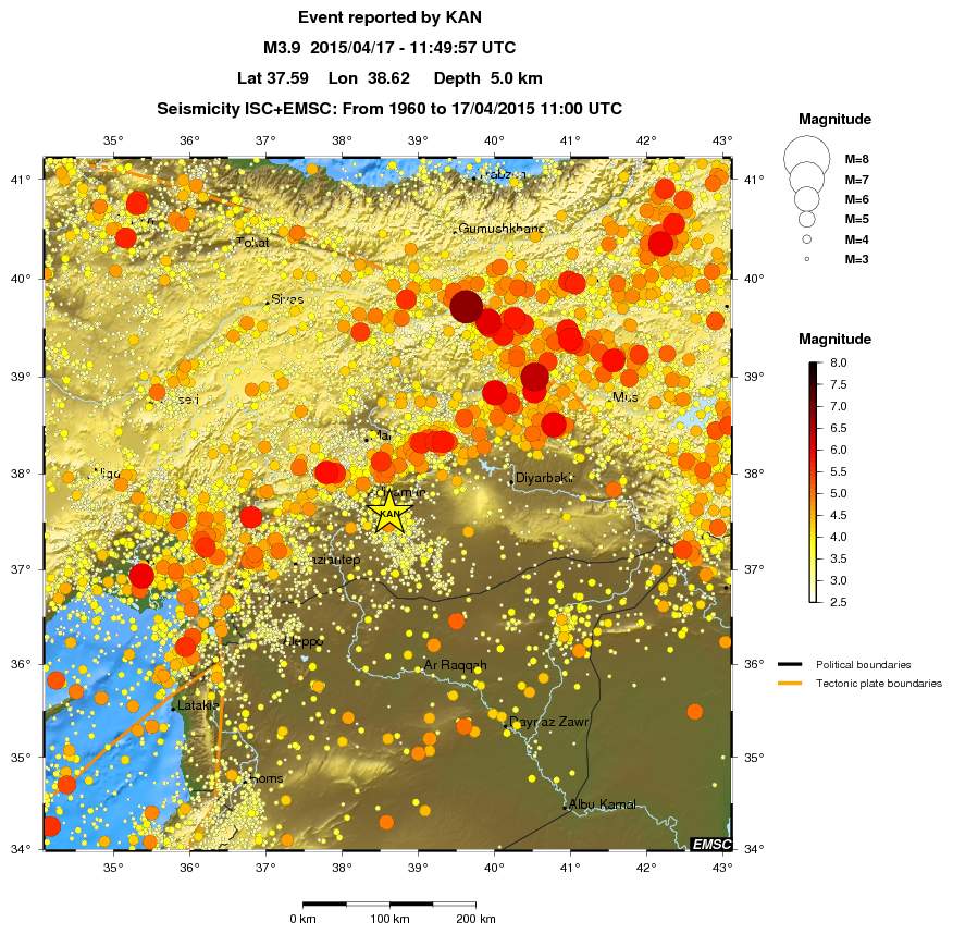 regional magnitude historical seismicity