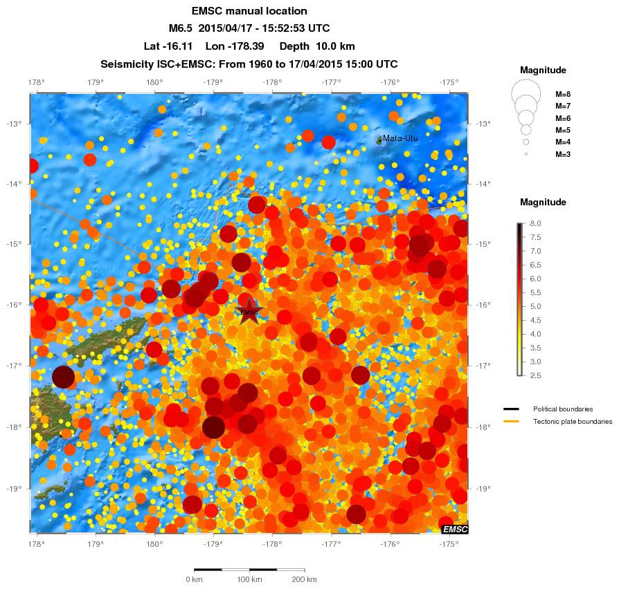 regional magnitude historical seismicity
