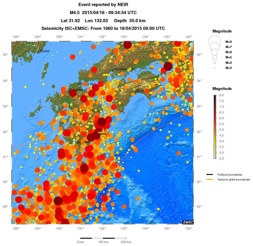 regional magnitude historical seismicity