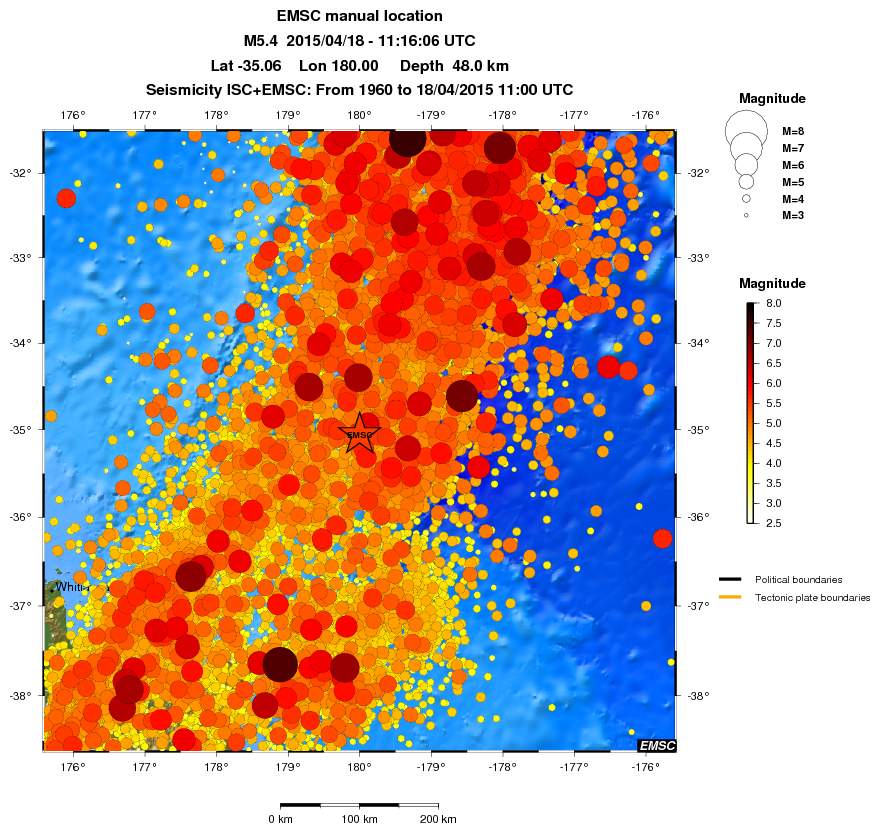 regional magnitude historical seismicity