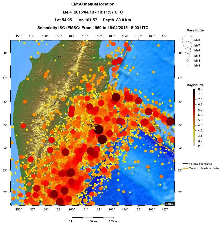regional magnitude historical seismicity