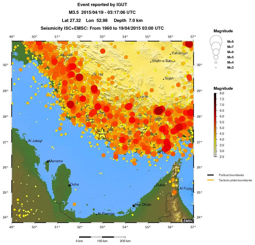 regional magnitude historical seismicity
