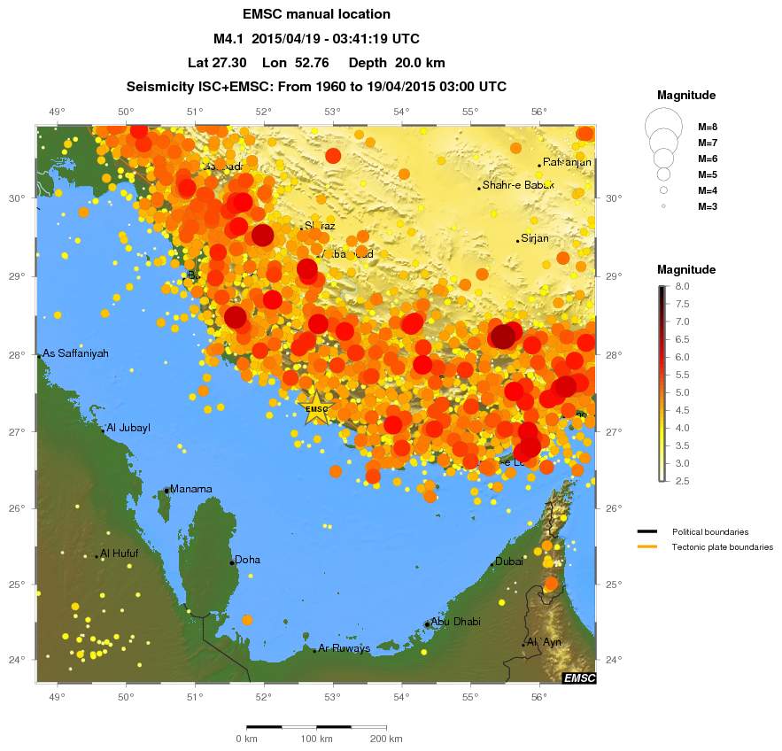 regional magnitude historical seismicity