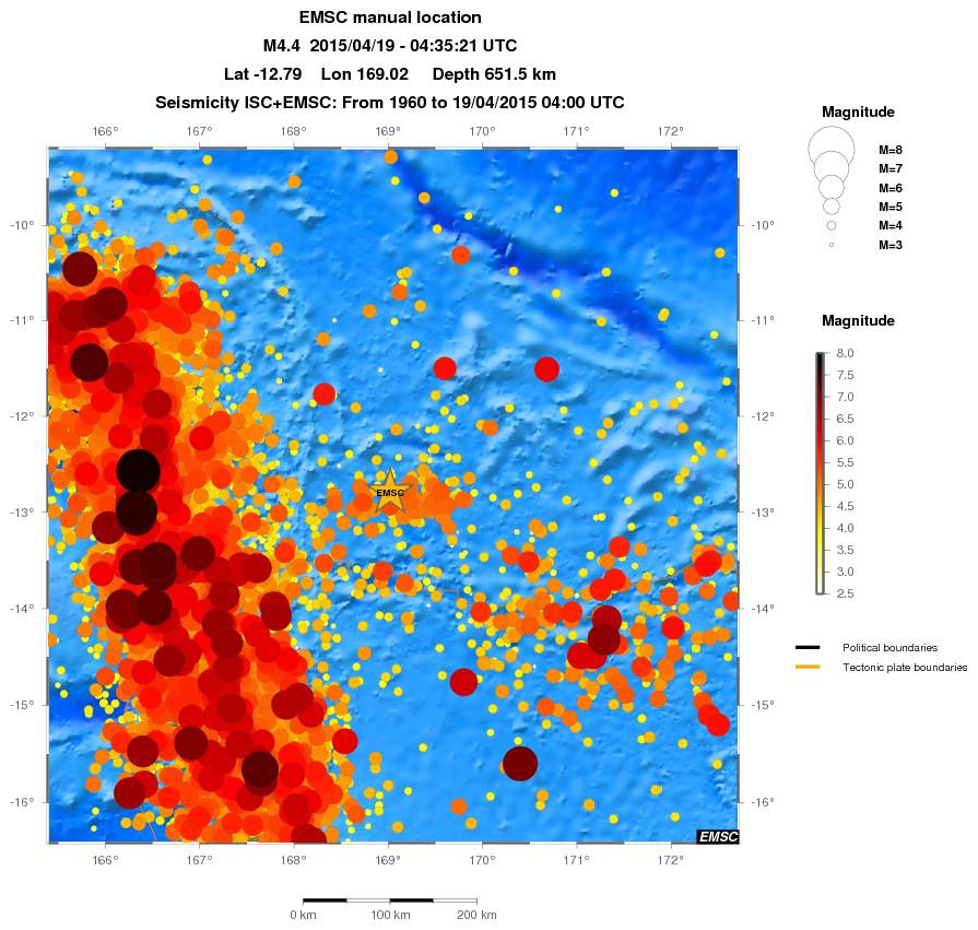 regional magnitude historical seismicity