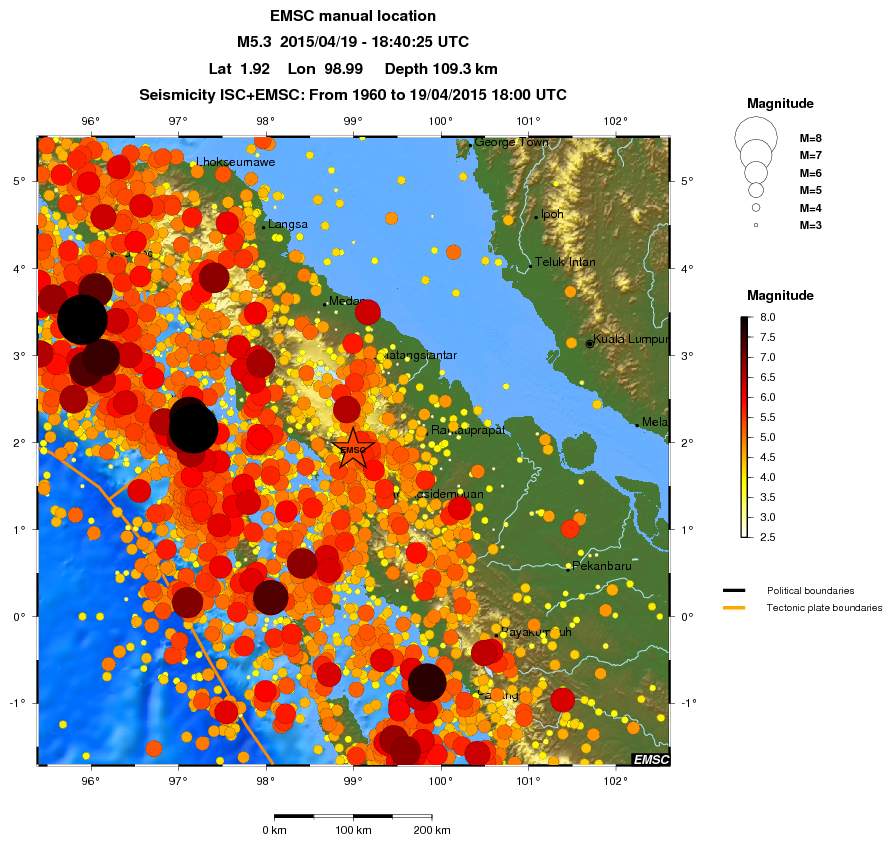 regional magnitude historical seismicity