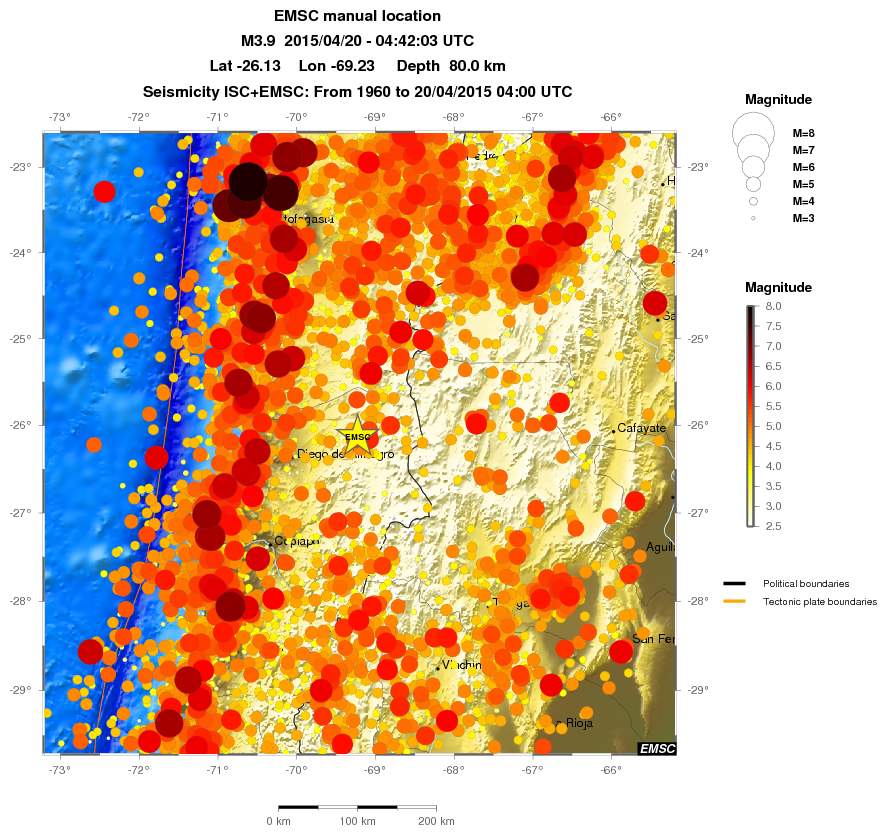 regional magnitude historical seismicity