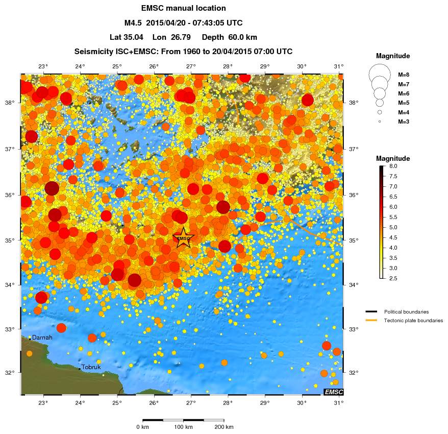 regional magnitude historical seismicity
