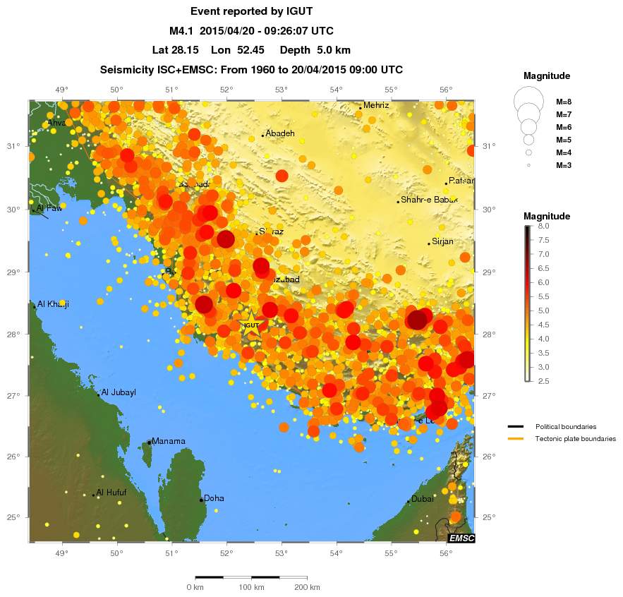 regional magnitude historical seismicity